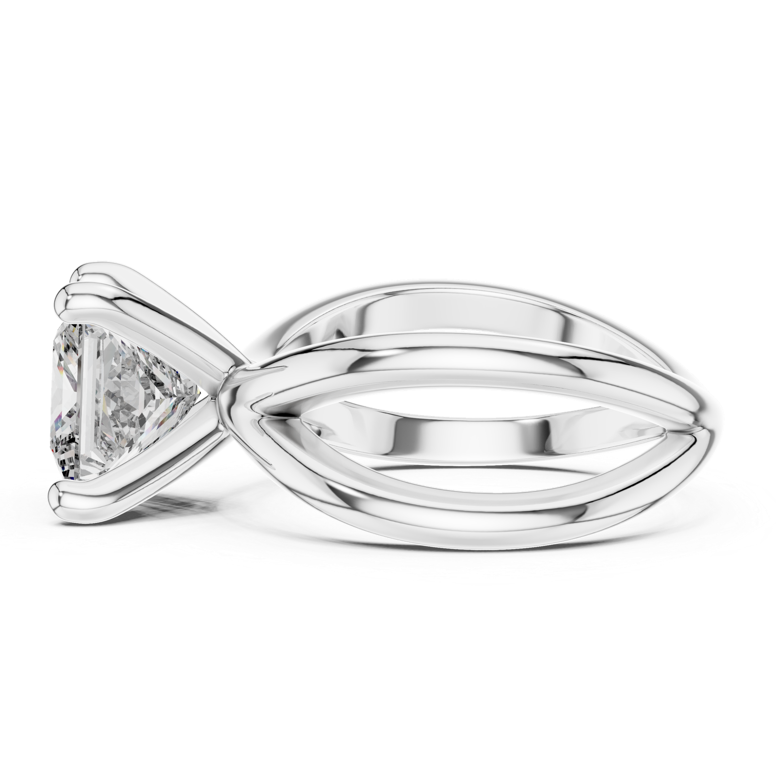 3.00 Cts Princess Cut Lab Grown Gold Diamond Women's Ring LR-051