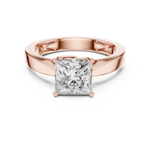 1.50 Cts Princess Cut Lab Grown Gold Diamond Women's Ring