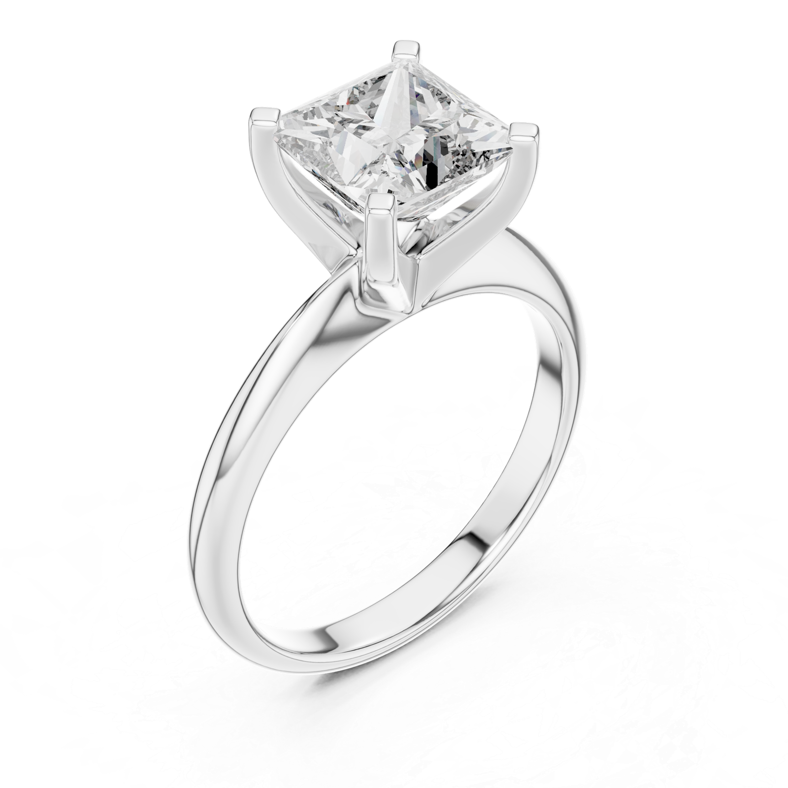2.00 Cts Princess Cut Lab Grown Women's Gold Diamond Ring LR-053