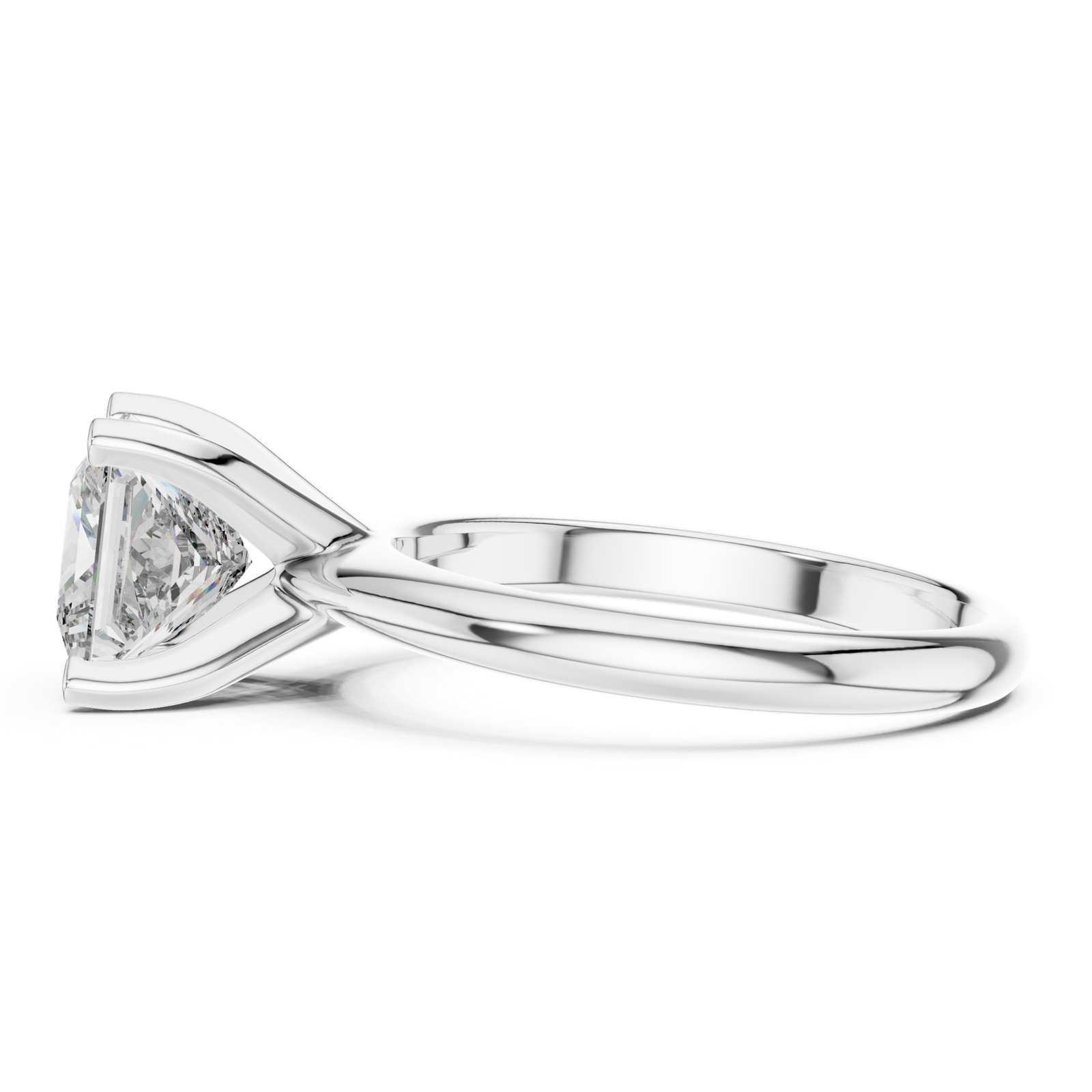 2.00 Cts Princess Cut Lab Grown Women's Gold Diamond Ring LR-053