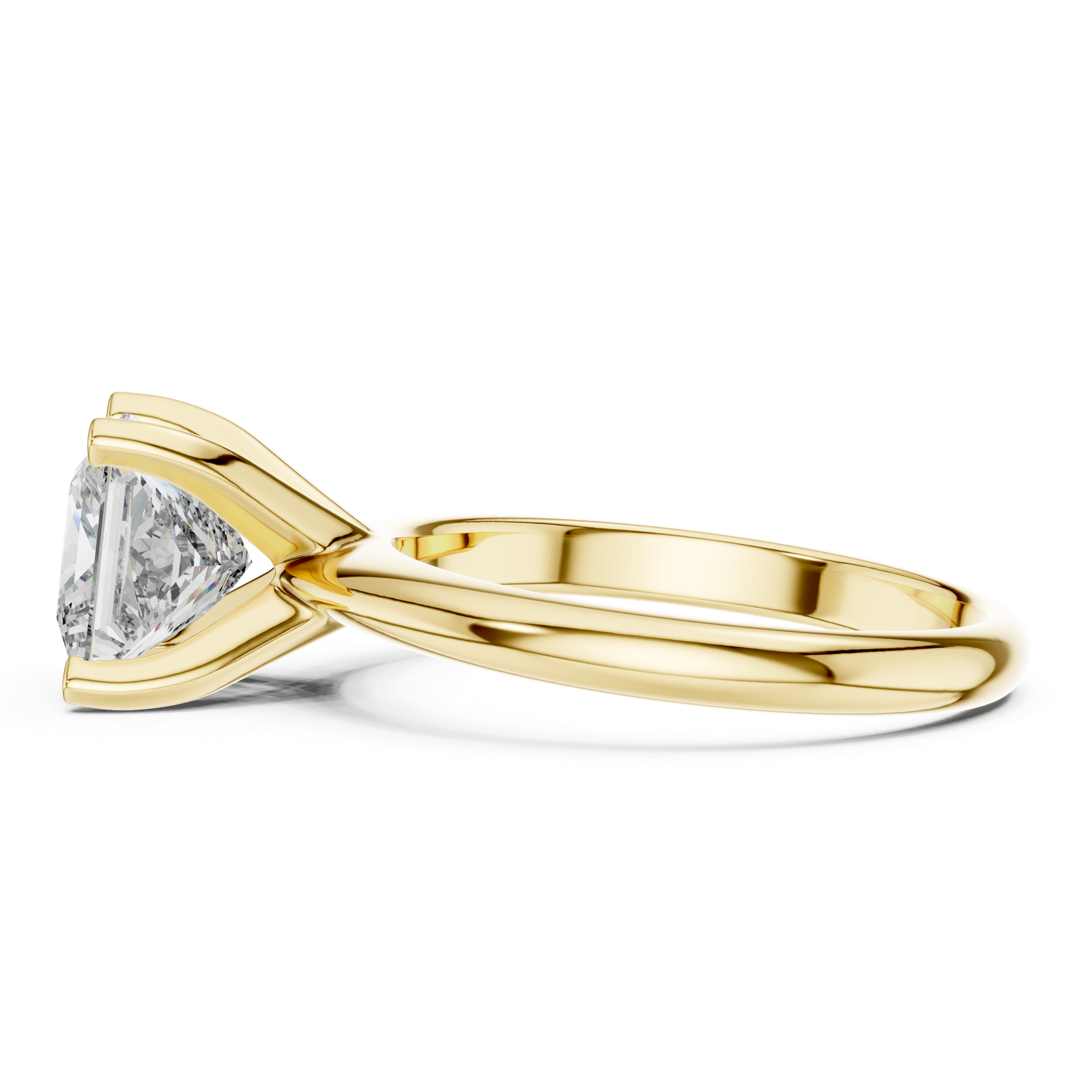 2.00 Cts Princess Cut Lab Grown Women's Gold Diamond Ring LR-053 - Image 8