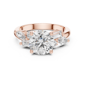 2.78 Cts Round Cut Lab Grown Women's Gold Diamond Ring LR-055