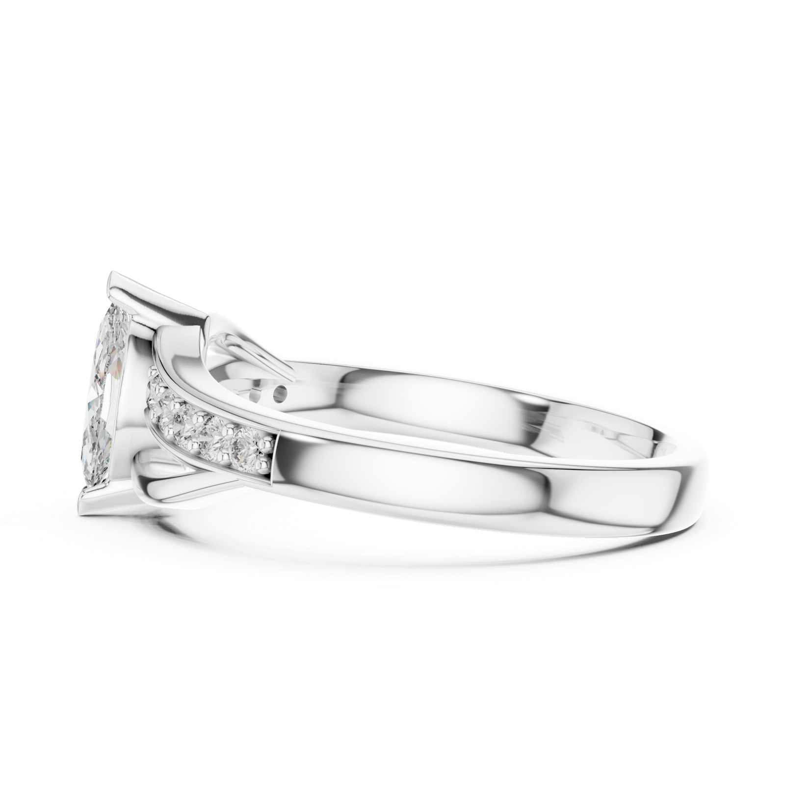 0.40 Cts Marquise Cut Certified Lab Grown Diamond Gold Ring LR-10003