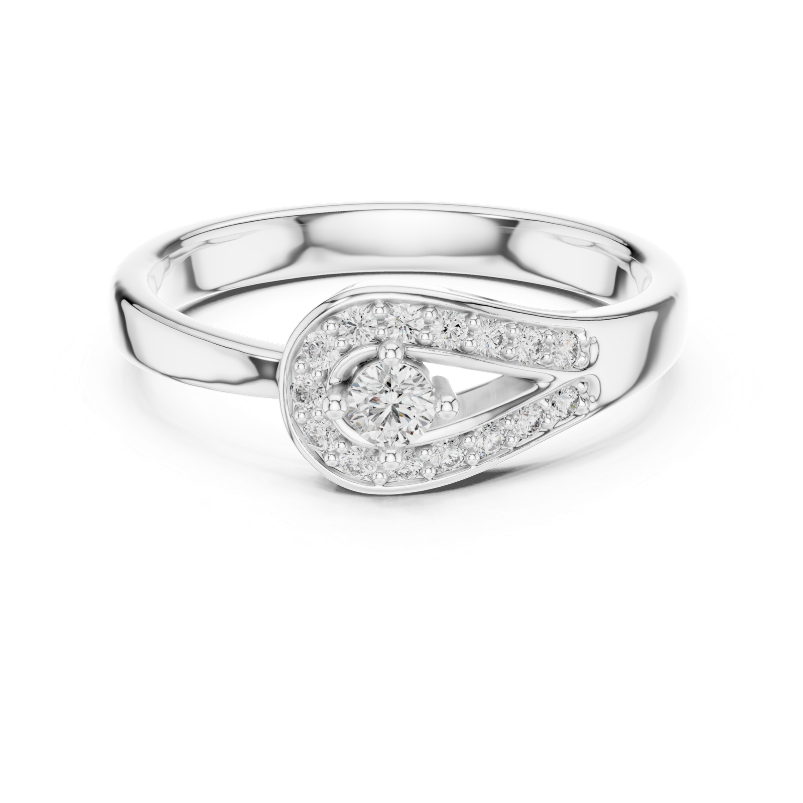 0.20 Cts Round Cut Certified Lab Grown Diamond Gold Ring LR-10004