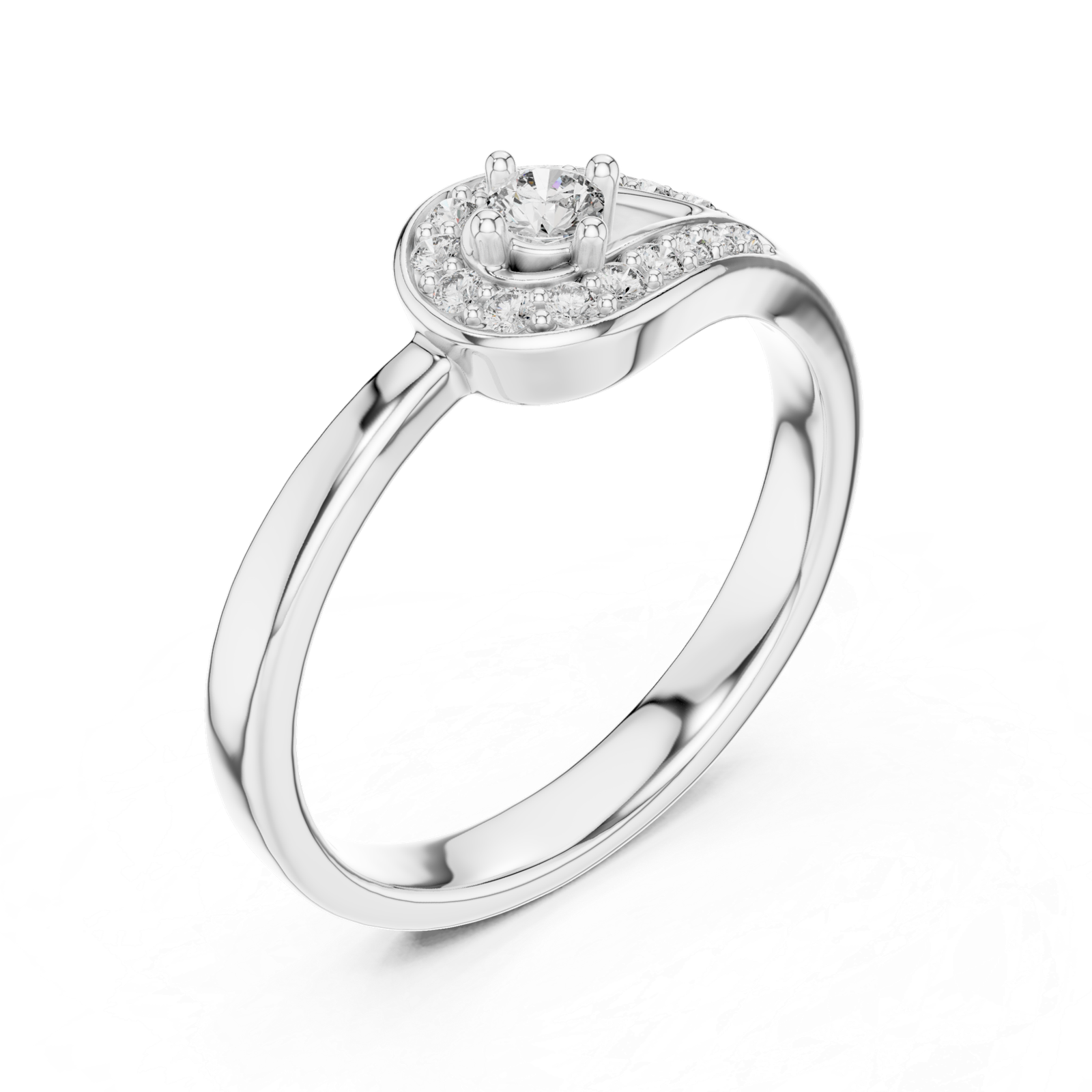 0.20 Cts Round Cut Certified Lab Grown Diamond Gold Ring LR-10004