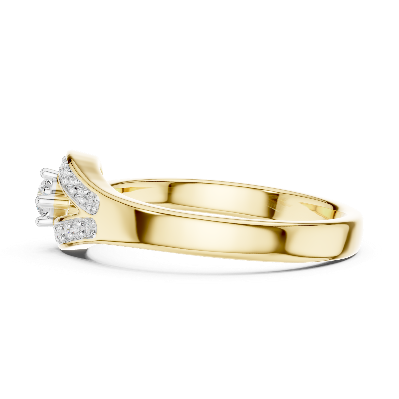 0.20 Cts Round Cut Certified Lab Grown Diamond Gold Ring LR-10004