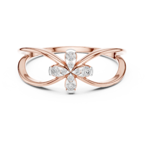 0.10 Cts Round Cut Certified Lab Grown Diamond Gold Ring LR-10037