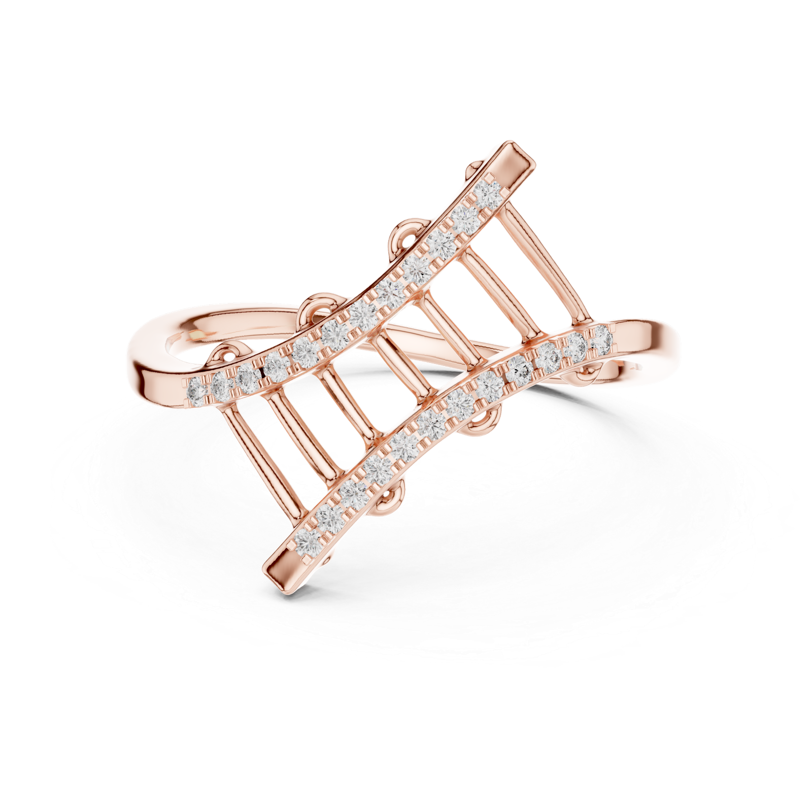 0.12 Cts Round Cut Certified Lab Grown Diamond Gold Ring LR-10042
