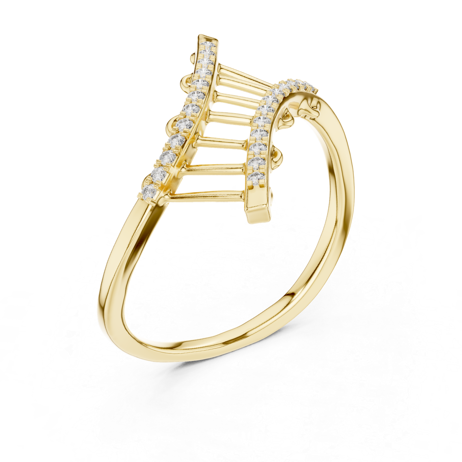 0.12 Cts Round Cut Certified Lab Grown Diamond Gold Ring LR-10042