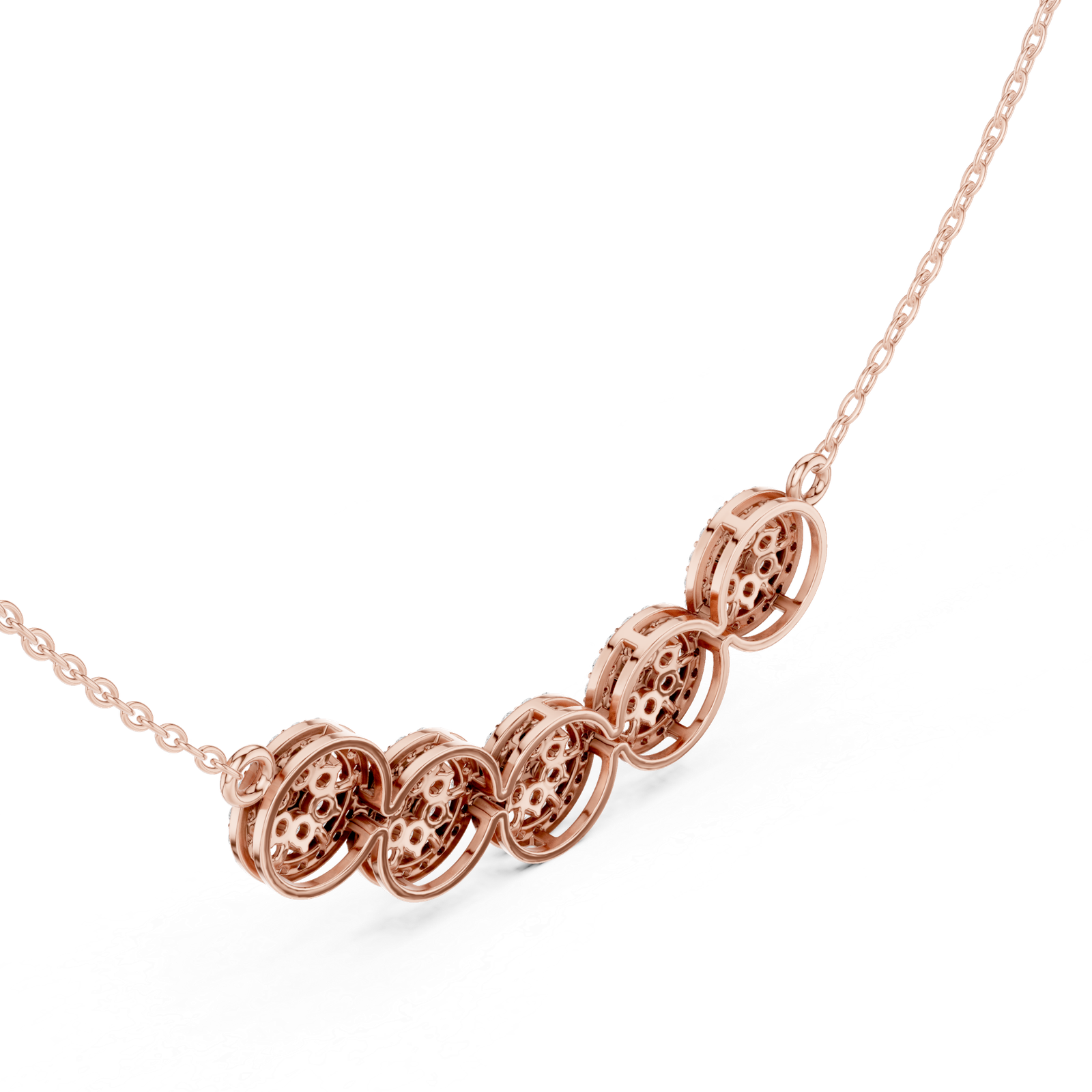 1.06 Ct Round Cut Lab Grown Diamond Gold Mangalsutra Pendant
