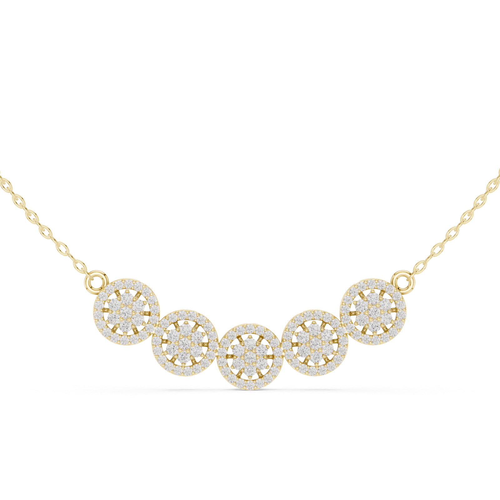 1.06 Ct Round Cut Lab Grown Diamond Gold Mangalsutra Pendant