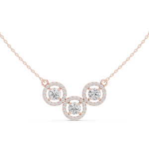 2.26 Ct Round Cut Lab Grown Diamond Gold Mangalsutra Pendant MS-5