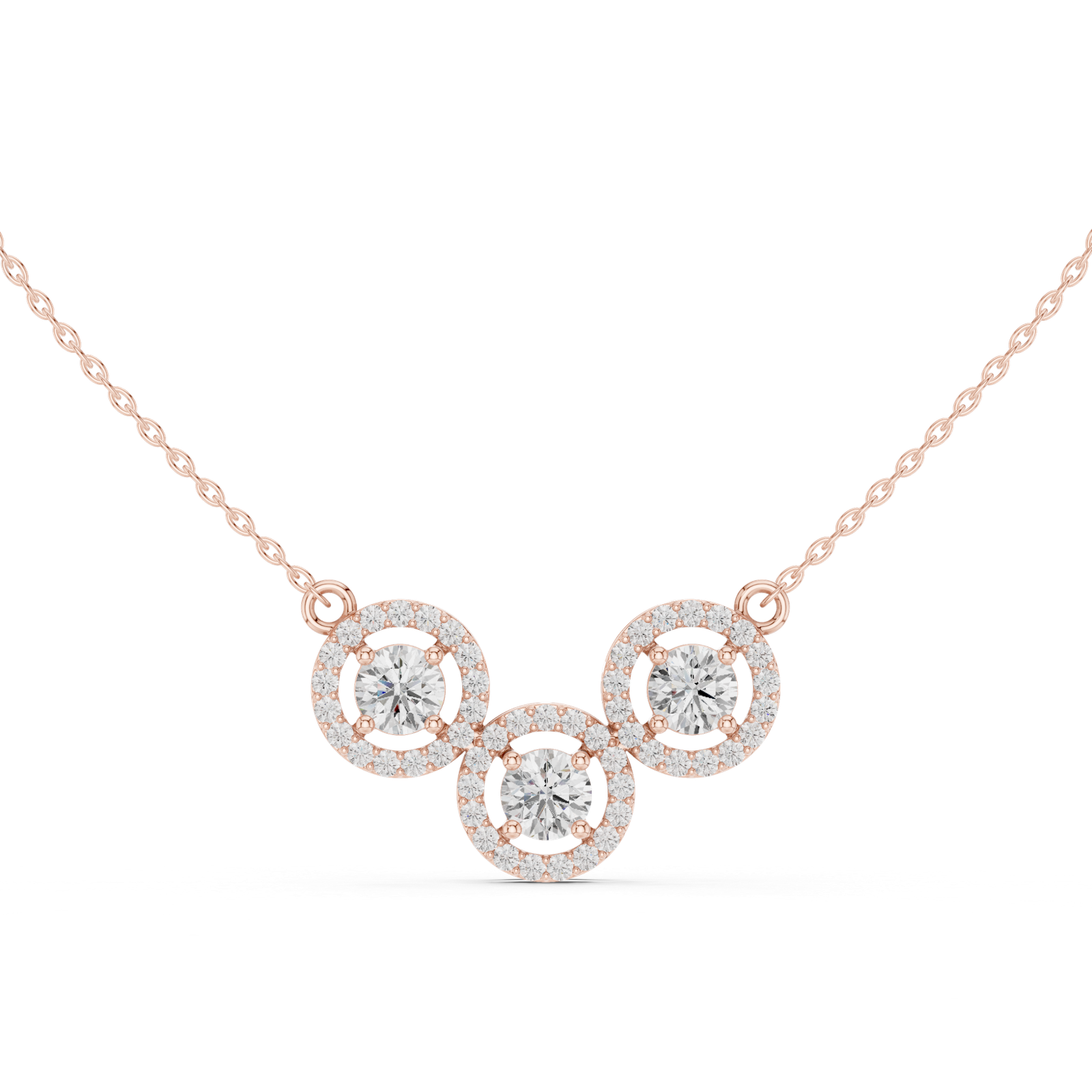 2.26 Ct Round Cut Lab Grown Diamond Gold Mangalsutra Pendant MS-5