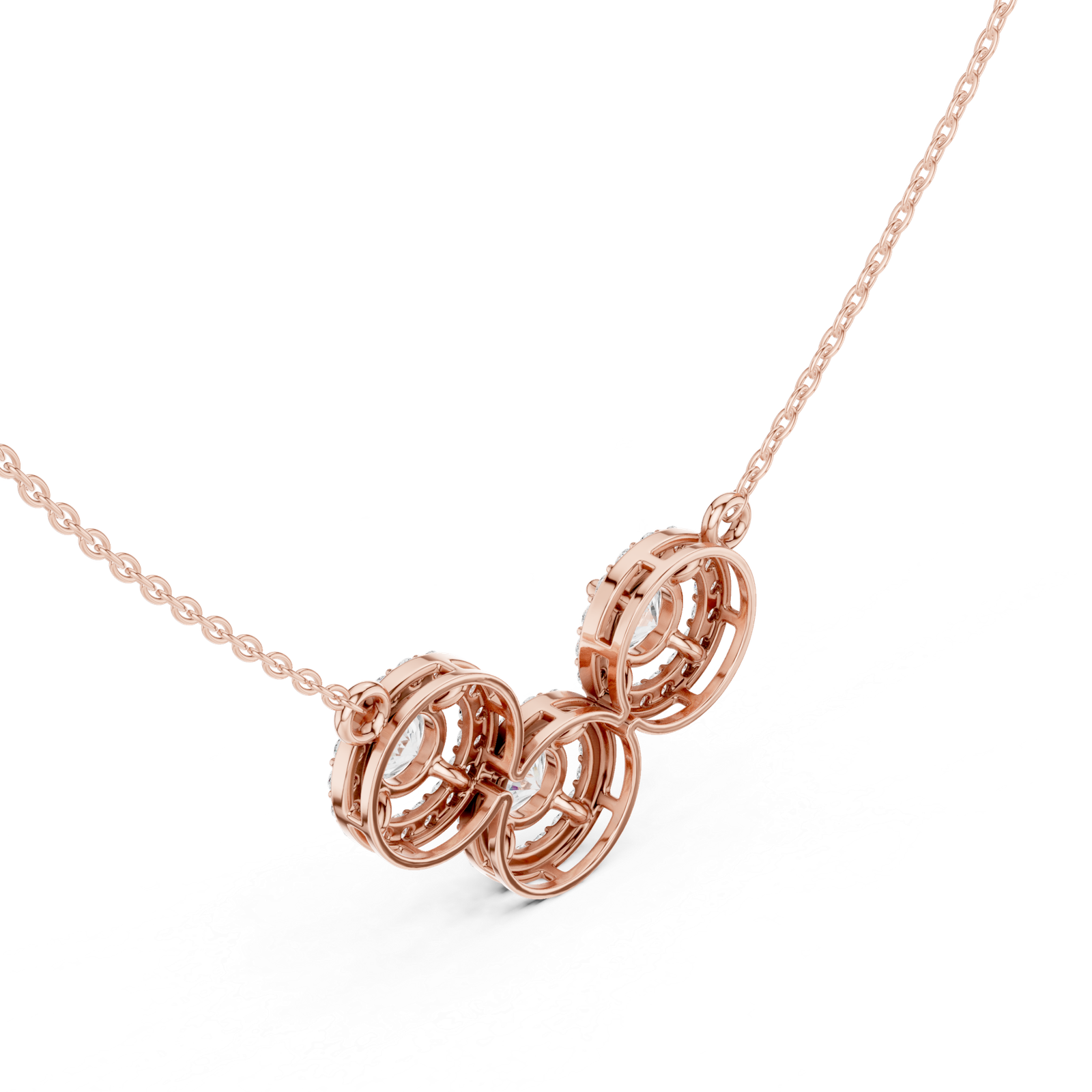 2.26 Ct Round Cut Lab Grown Diamond Gold Mangalsutra Pendant MS-5