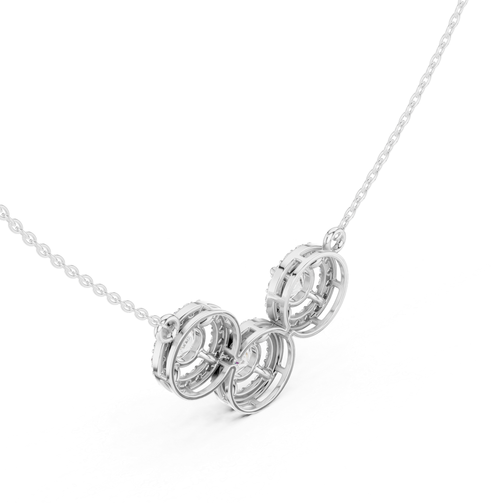 2.26 Ct Round Cut Lab Grown Diamond Gold Mangalsutra Pendant MS-5