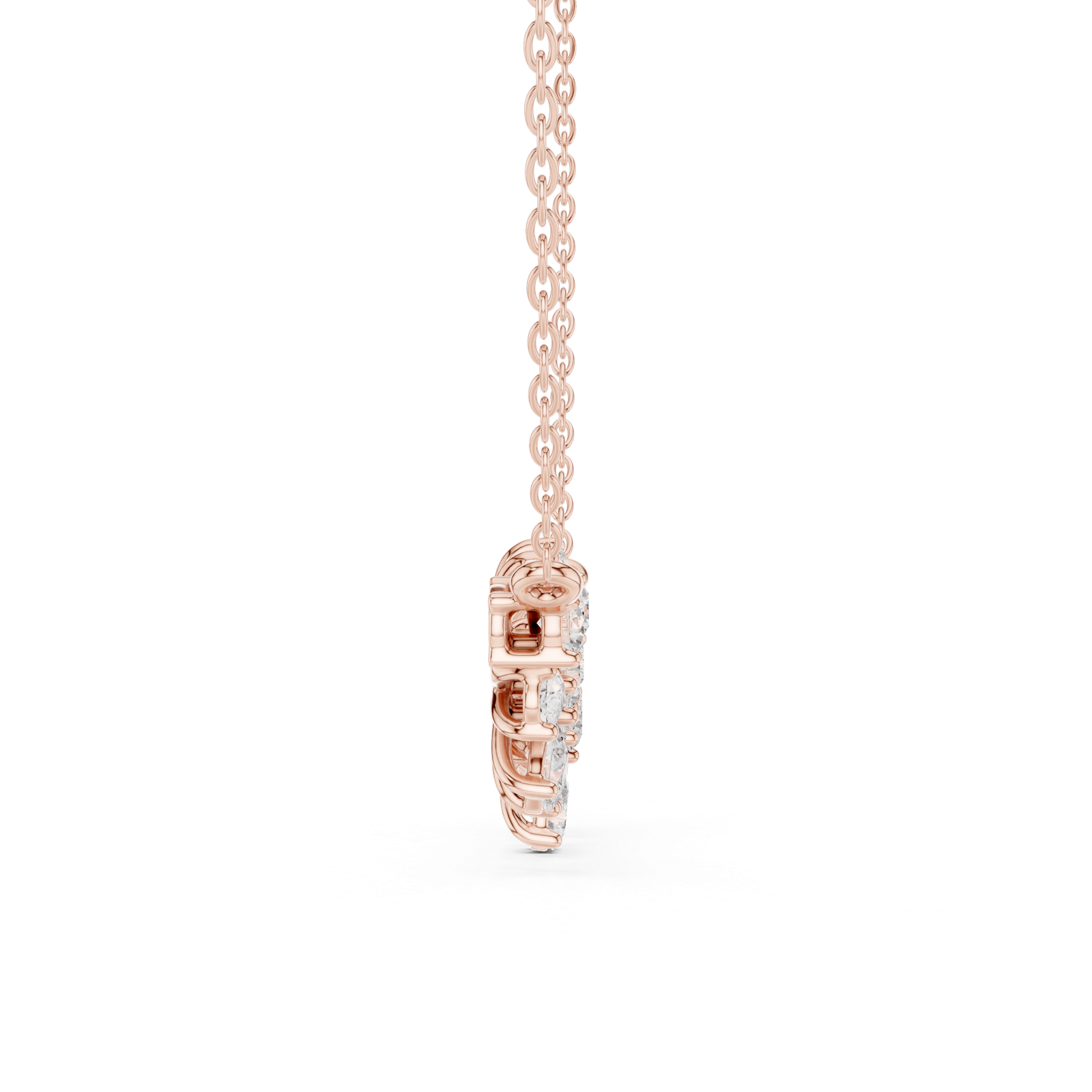 2.22 Cts Pear Cut Lab Grown Diamond Gold Mangalsutra Pendant MS-6