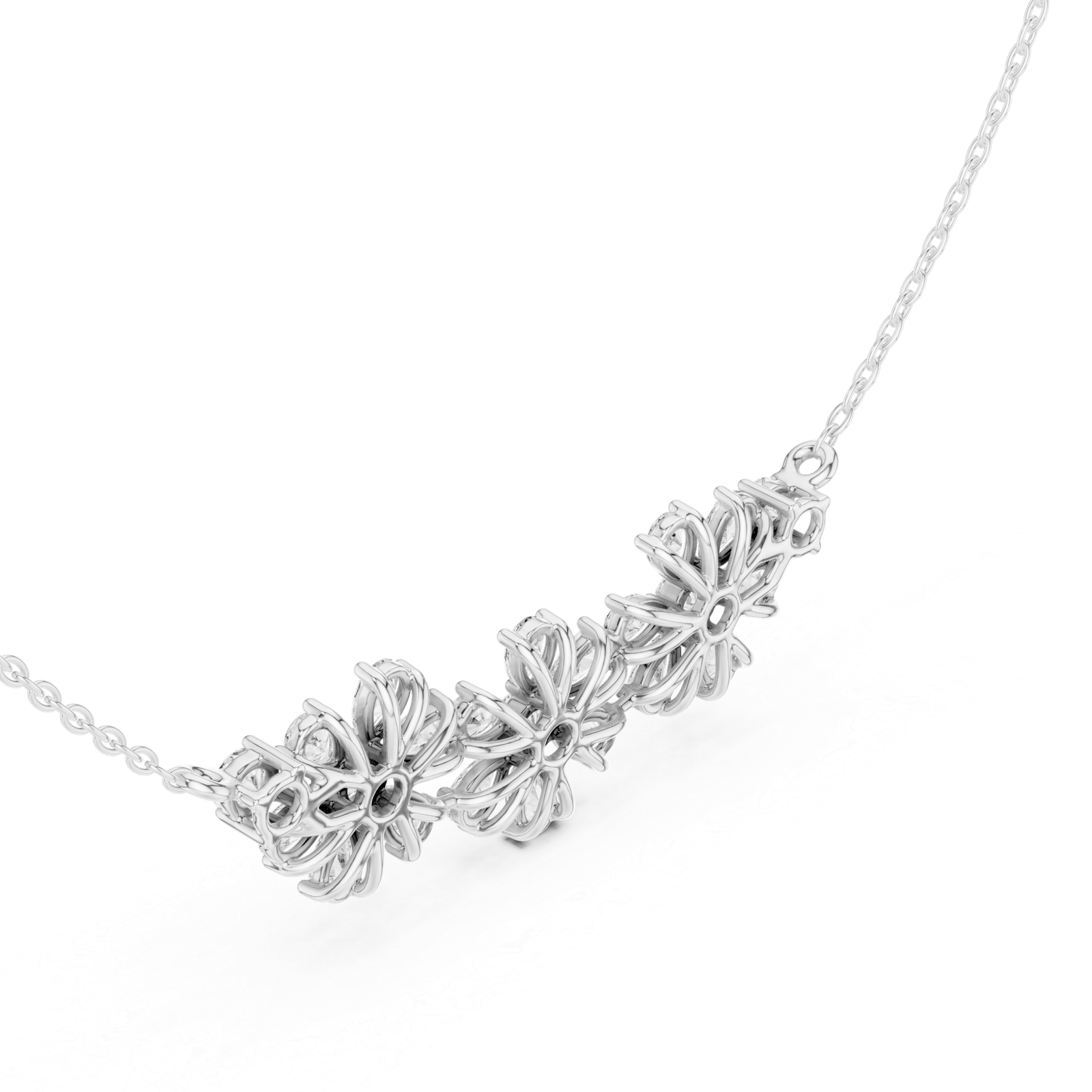 2.22 Cts Pear Cut Lab Grown Diamond Gold Mangalsutra Pendant MS-6