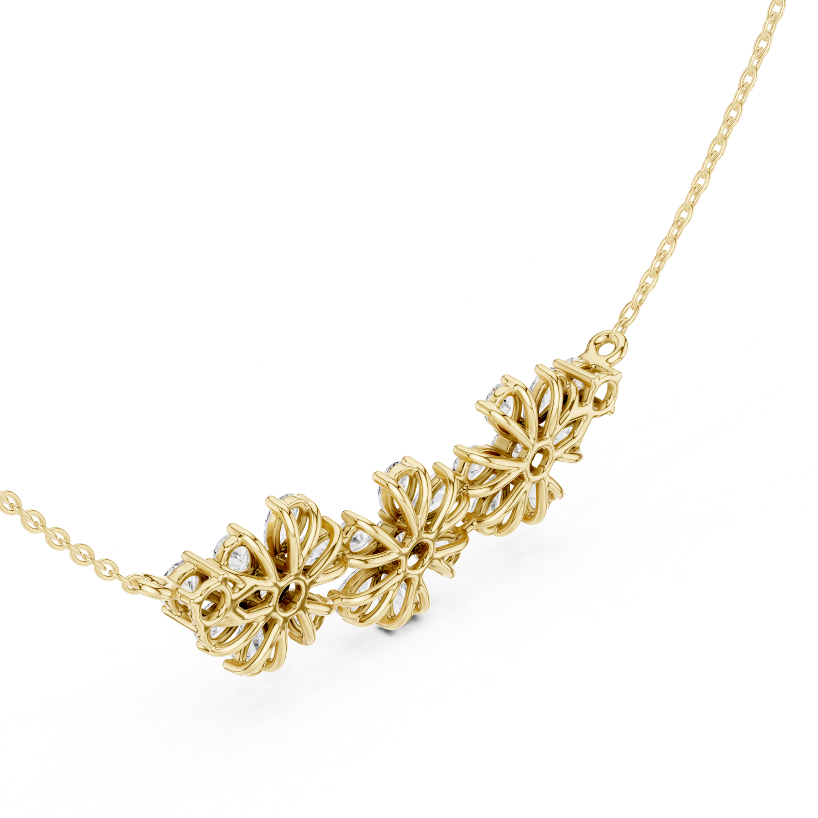 2.22 Cts Pear Cut Lab Grown Diamond Gold Mangalsutra Pendant MS-6