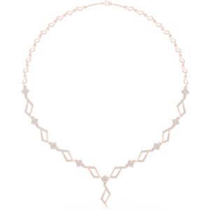 2.95 Cts Round Cut Certified Lab Grown Diamond Gold Necklace NK-35