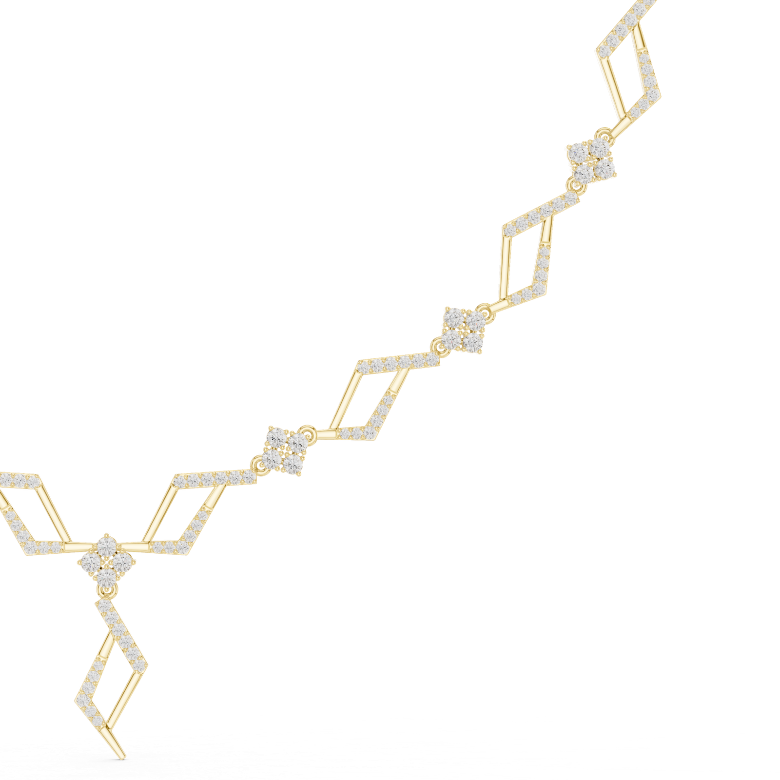 2.95 Cts Round Cut Certified Lab Grown Diamond Gold Necklace NK-35