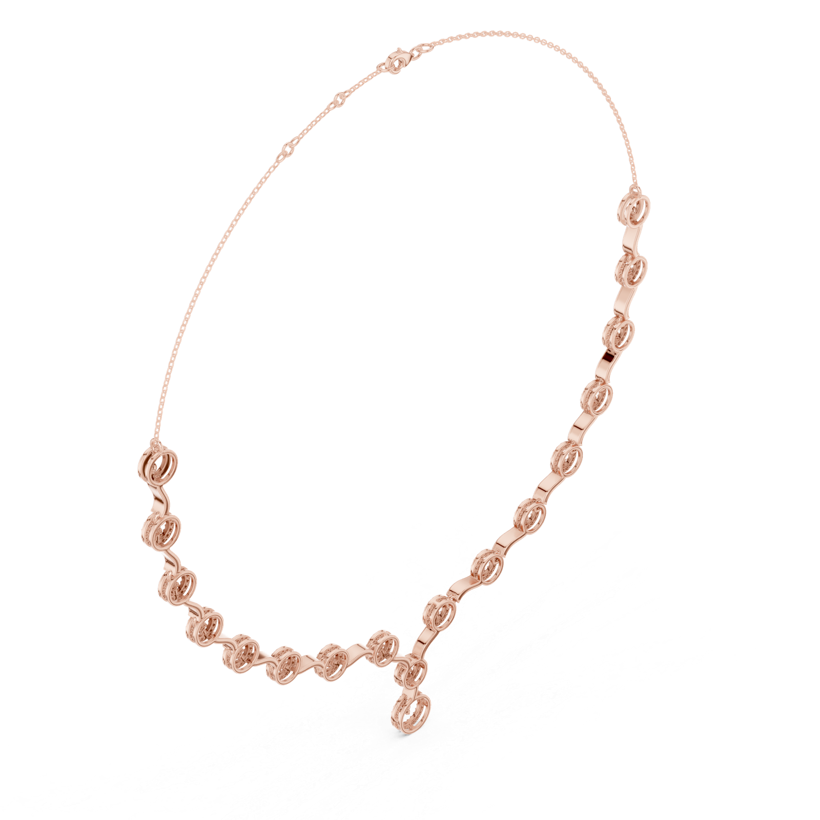 1.46 Cts Round Cut Certified Lab Grown Diamond Gold Necklace NK-38