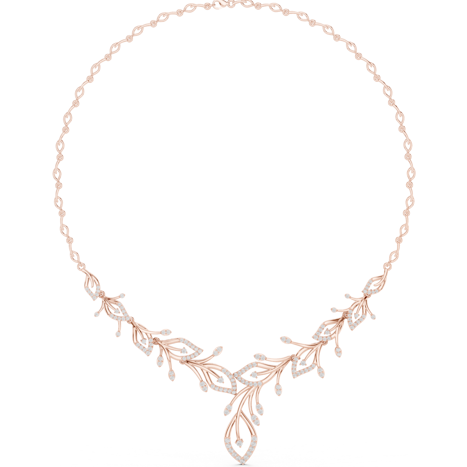 2.36 Cts Round Cut Certified Lab Grown Diamond Gold Necklace NK-4
