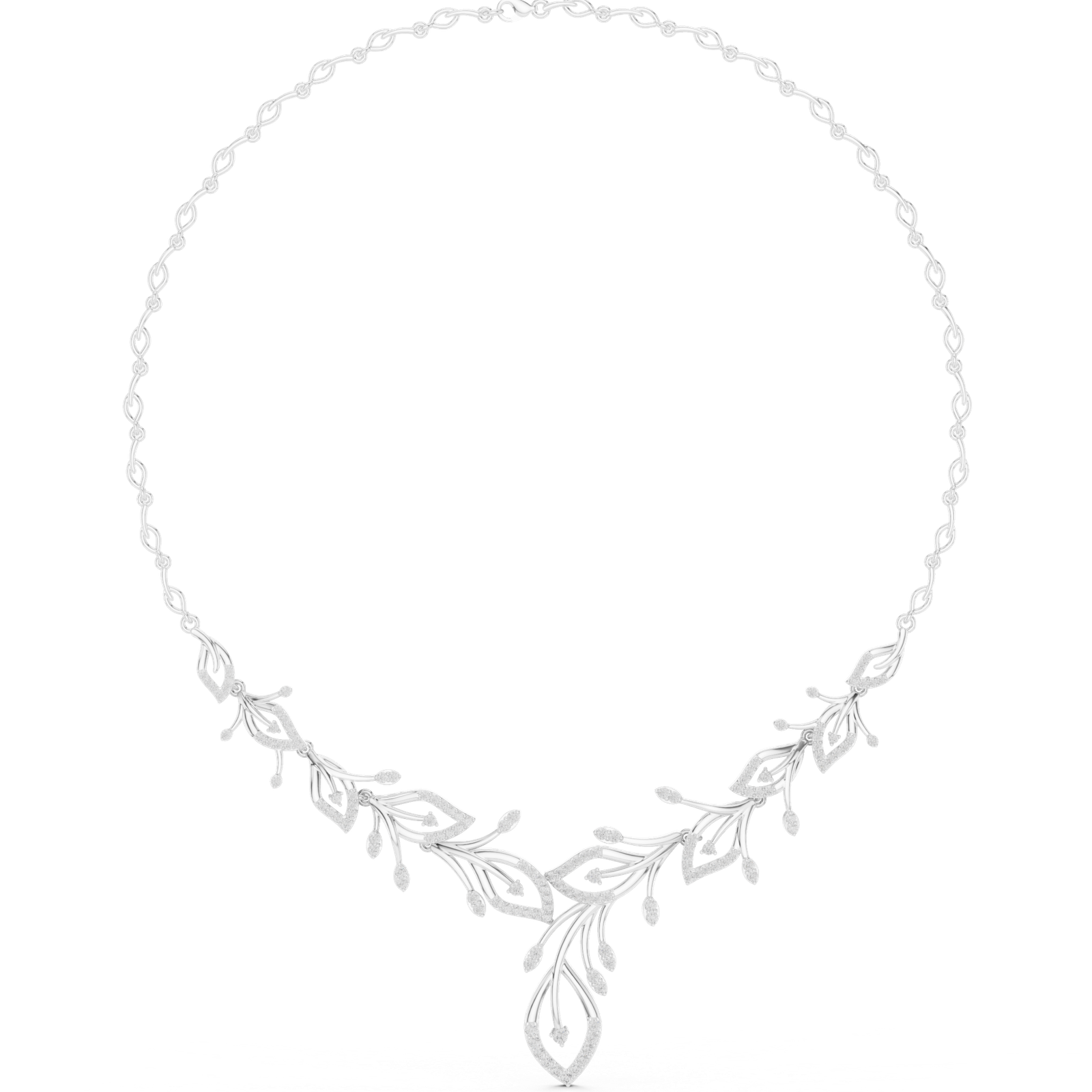 2.36 Cts Round Cut Certified Lab Grown Diamond Gold Necklace NK-4