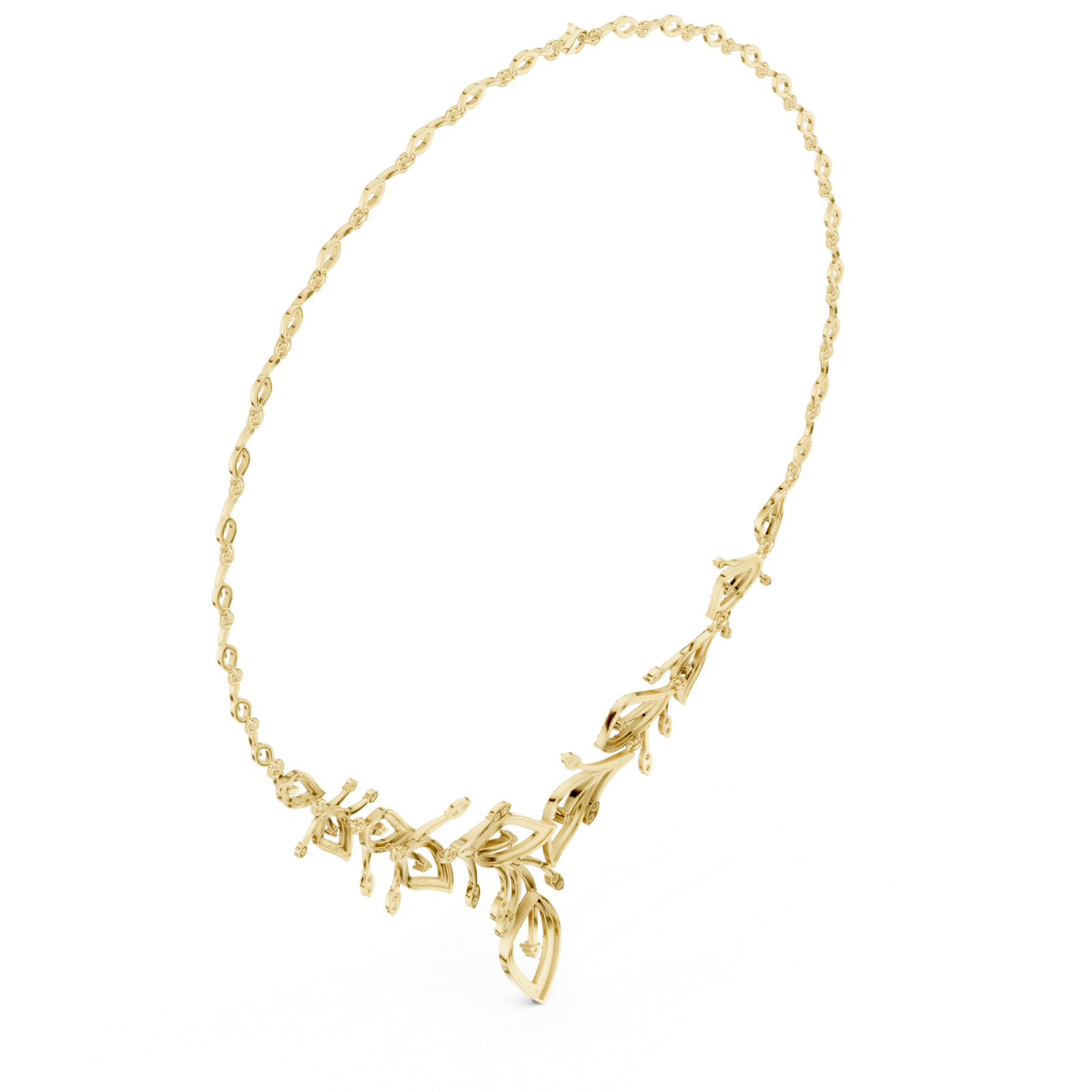 2.36 Cts Round Cut Certified Lab Grown Diamond Gold Necklace NK-4