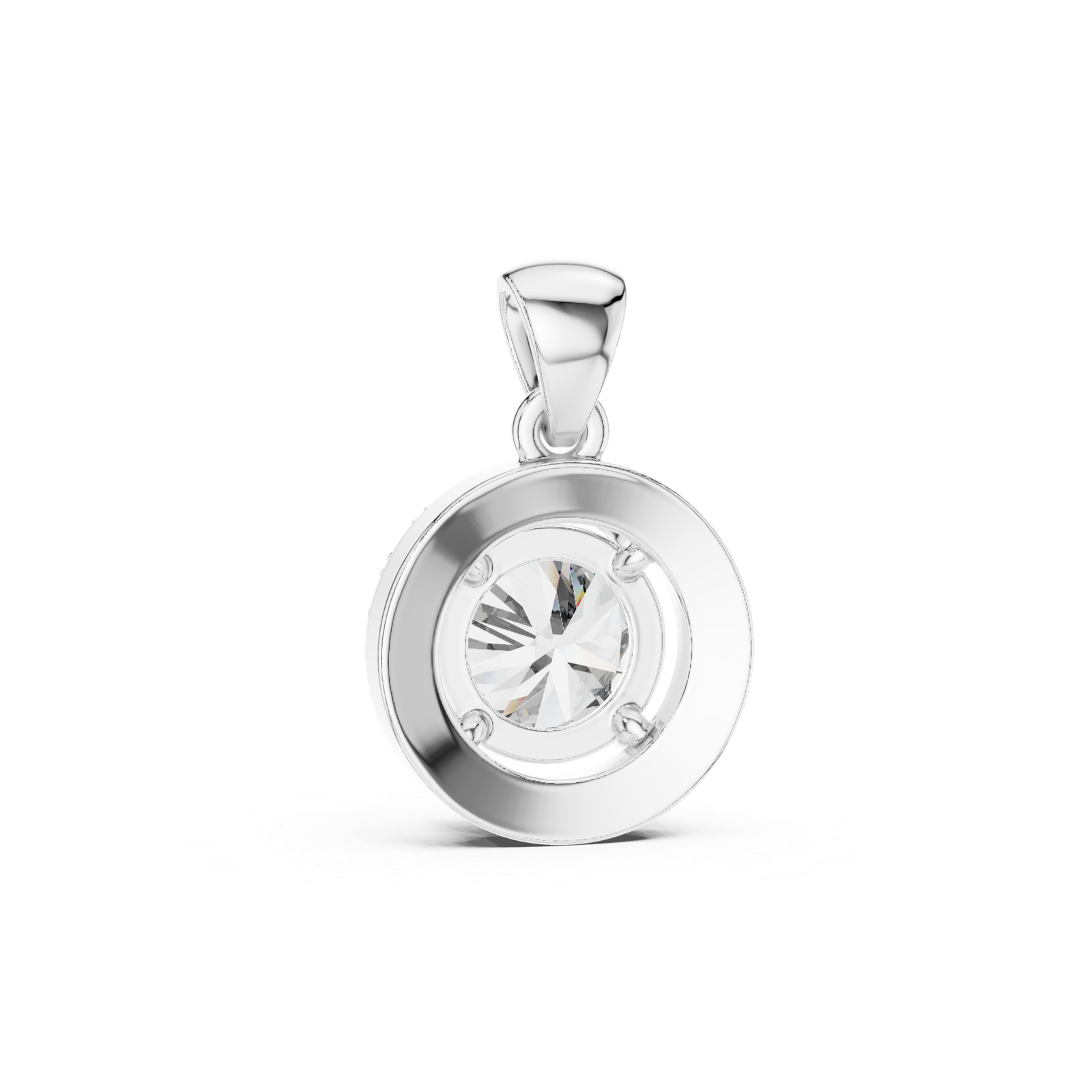 1.20 Cts Round Cut Certified Lab Grown Diamond Gold Pendant PD-002