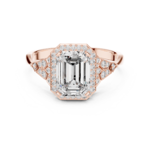 1.95 Cts Emerald Cut Certified Lab Grown Diamond Gold Ring LR-01L(38)