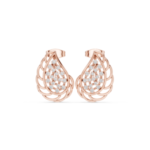 0.28 Cts Round Cut Lab Grown Diamond Gold Earrings ER-10002