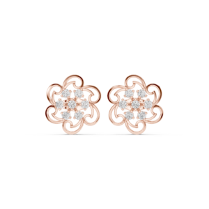 0.49 Cts Round Cut Lab Grown Diamond Gold Earrings ER-10005