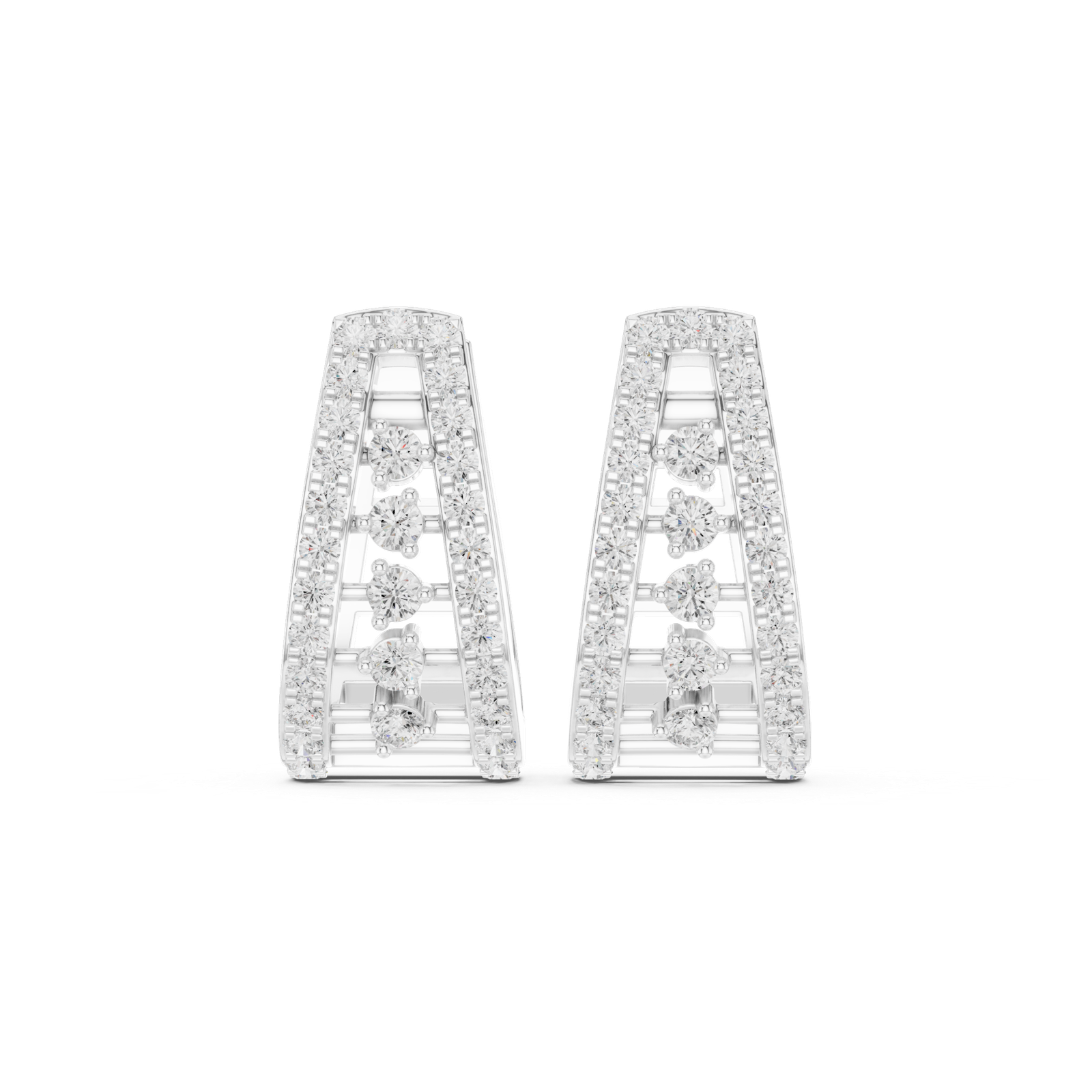 0.52 Cts Round Cut Lab Grown Diamond Gold Earrings ER-10009