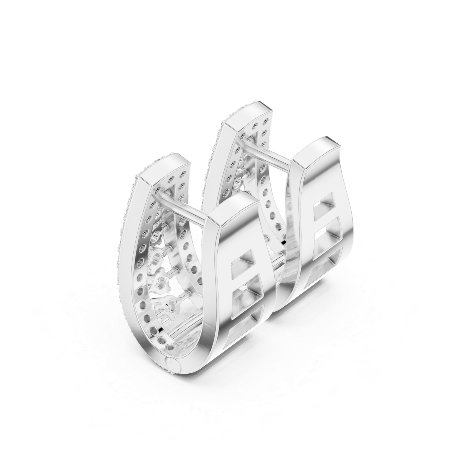 0.52 Cts Round Cut Lab Grown Diamond Gold Earrings ER-10009