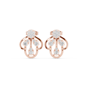 0.55 Cts Round Cut Lab Grown Diamond Gold Earrings ER-10010