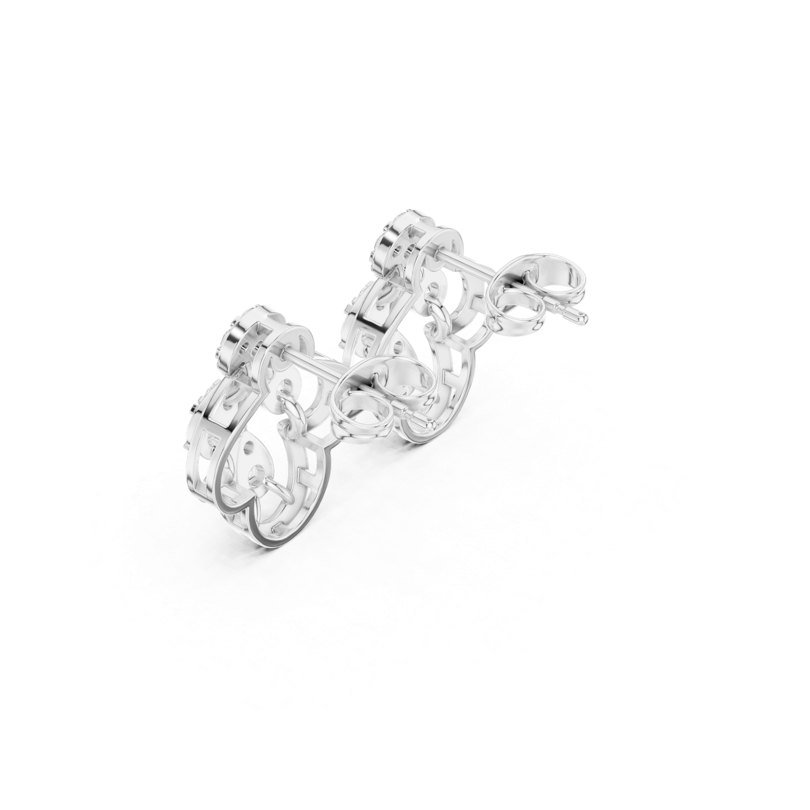 0.55 Cts Round Cut Lab Grown Diamond Gold Earrings ER-10010