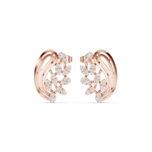 0.45 Cts Round Cut Lab Grown Diamond Gold Earrings ER-10011