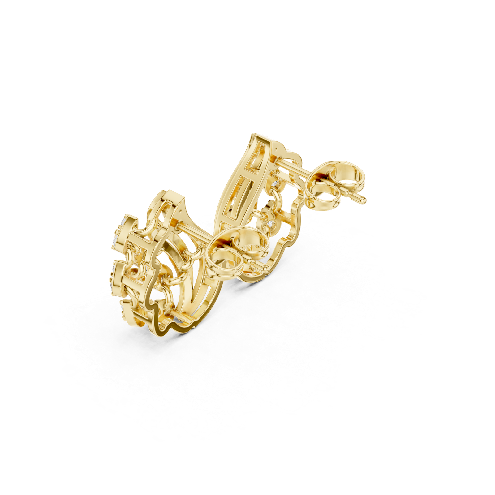 Stunning Lab Grown Diamond Earrings | 0.50 Cts Round Cut Gold ER-10013 - Image 8