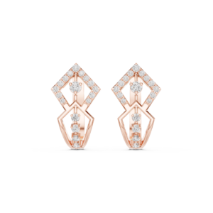 0.31 Cts Round Cut Lab Grown Gold Diamond Earrings Tops ER-10014