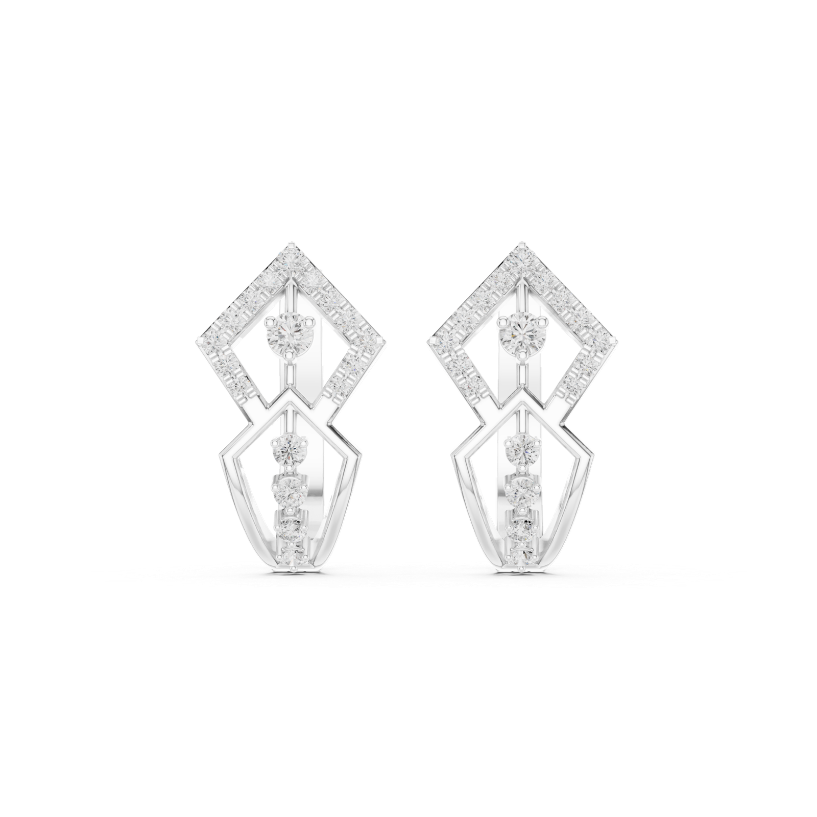 0.31 Cts Round Cut Lab Grown Gold Diamond Earrings Tops ER-10014