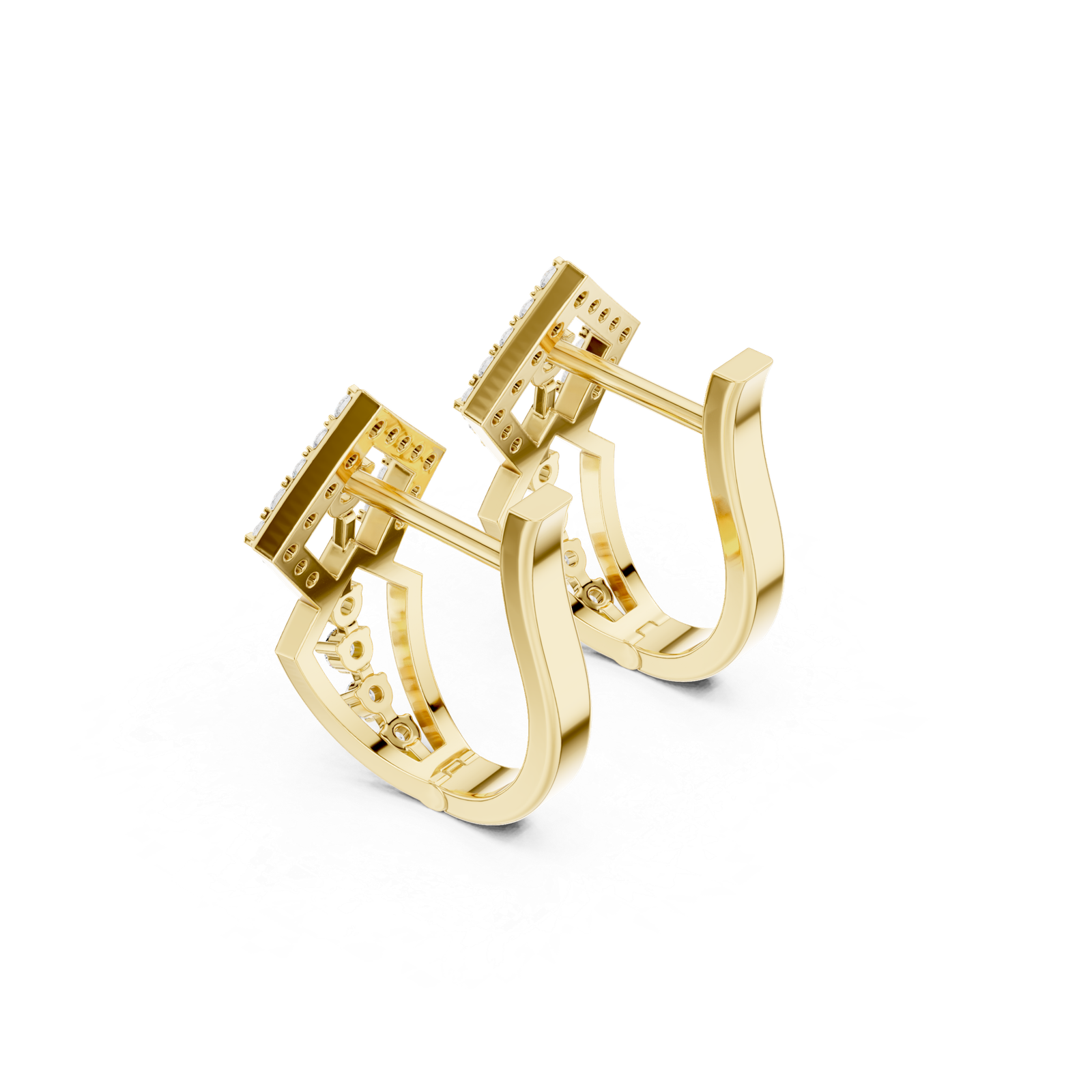 Excellent Design Lab Grown Diamond Earrings | 0.31 Cts Round Cut Gold ER-10014 - Image 2