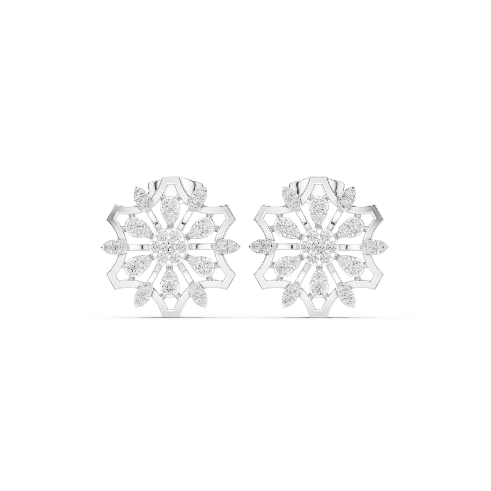 Certified Lab Grown Diamond Gold Earring 0.66 Cts Round Cut ER-10016