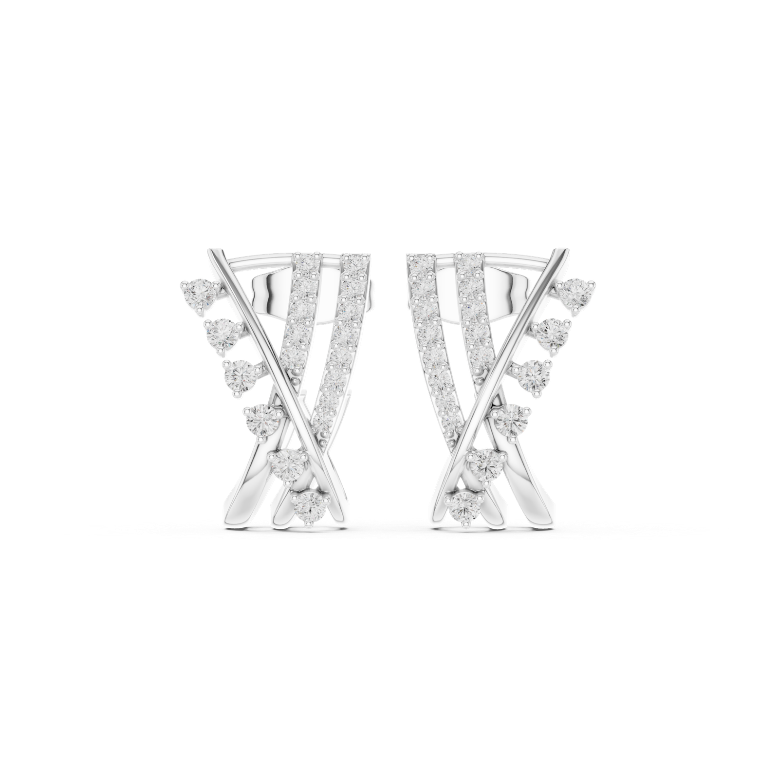 Elegant Lab Grown Diamond Gold Earrings 0.38 Cts Round Cut ER-10039