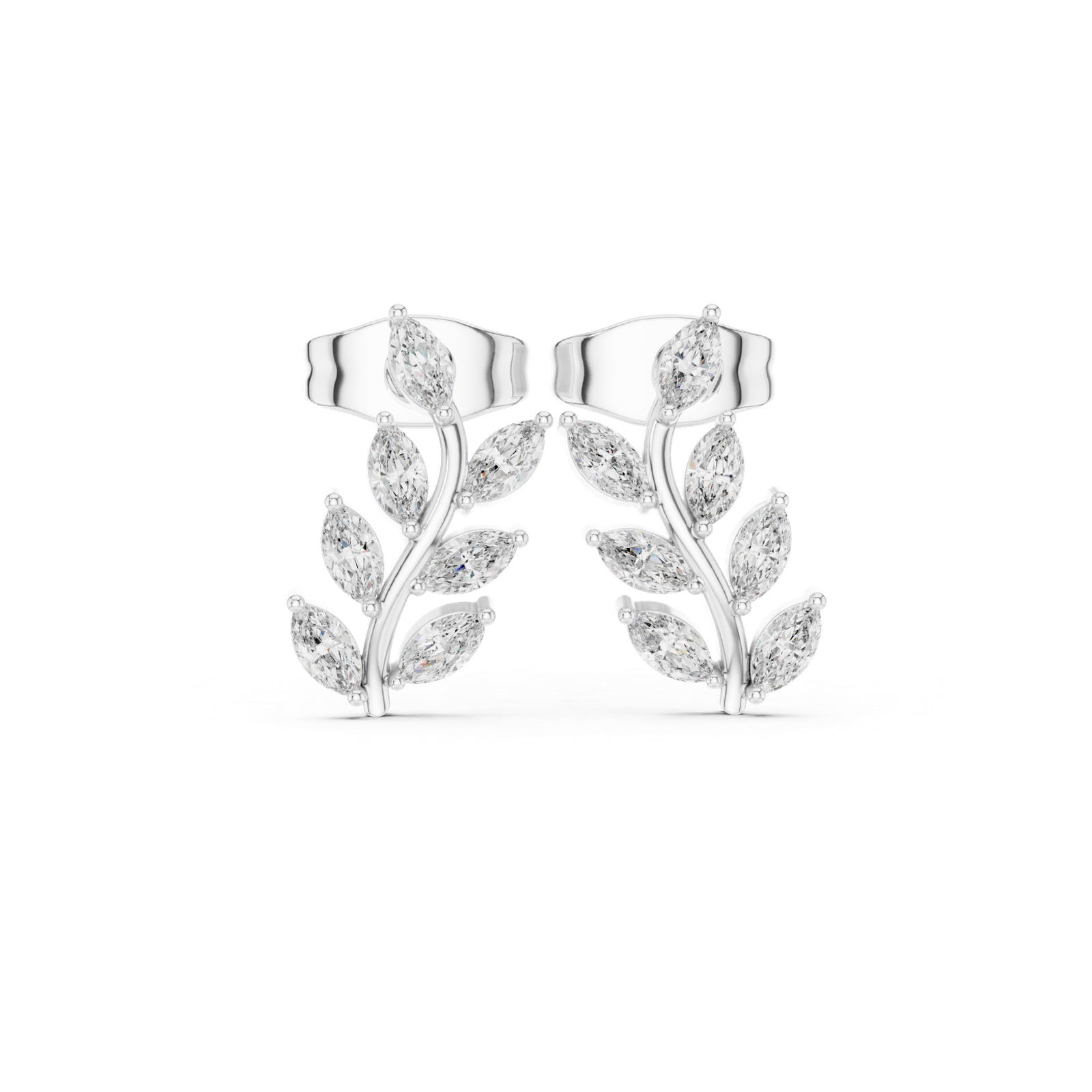 0.33 Cts Marquise Cut Lab Grown Diamond Gold Earrings ER-114