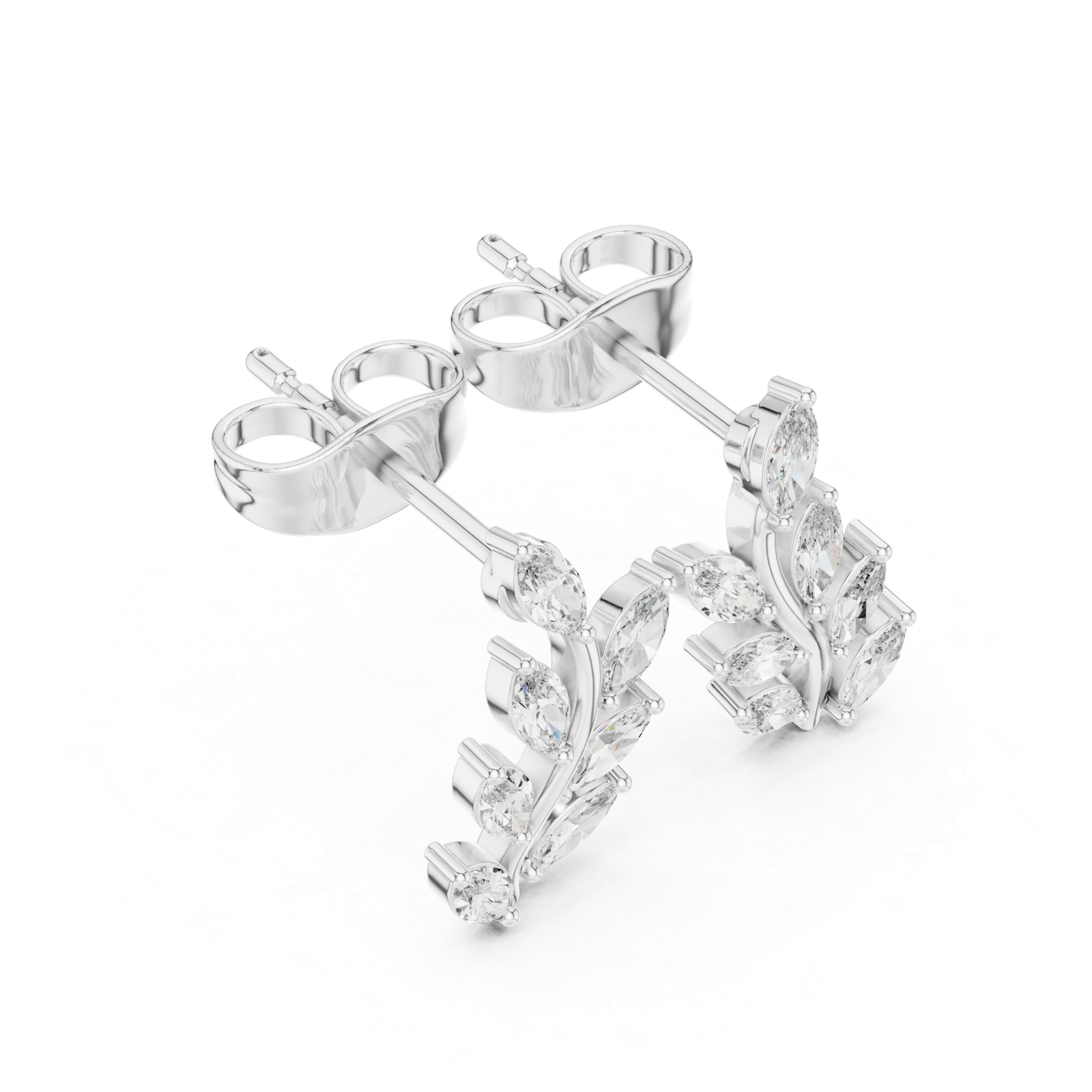 0.33 Cts Marquise Cut Lab Grown Diamond Gold Earrings ER-114