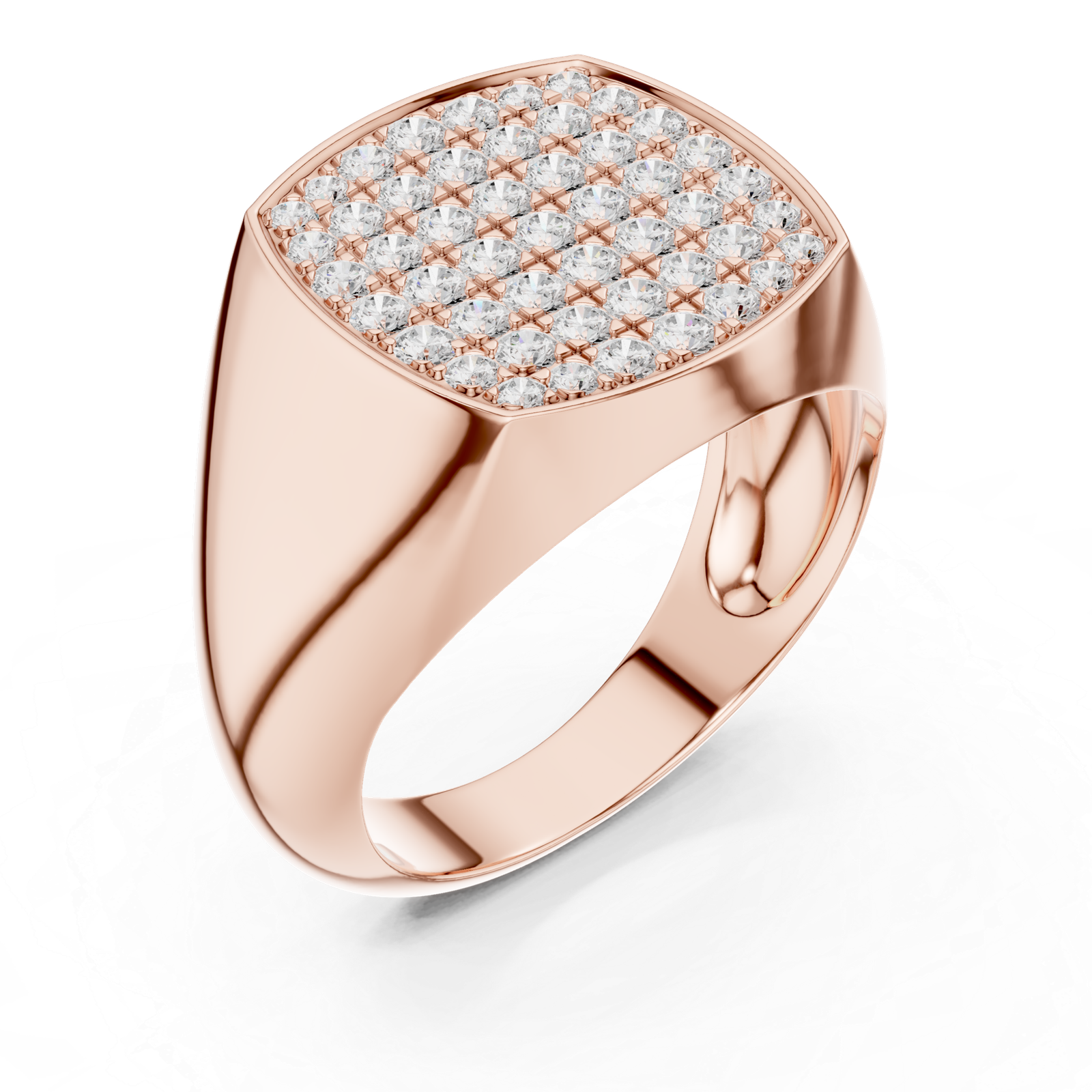0.70 Cts Round Cut Lab Grown Diamond Men's Gold Ring GR-01