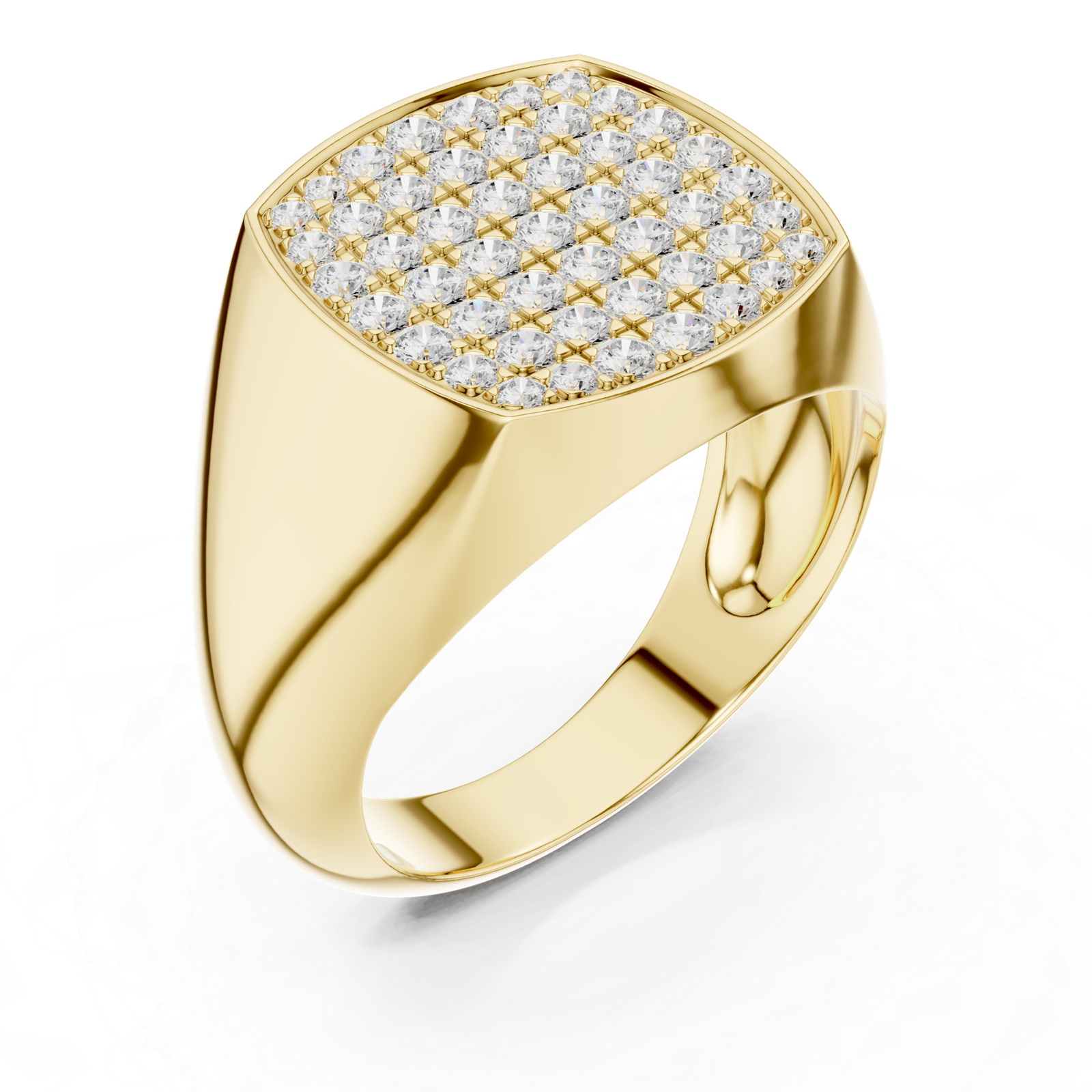 0.70 Cts Round Cut Lab Grown Diamond Men's Gold Ring GR-01