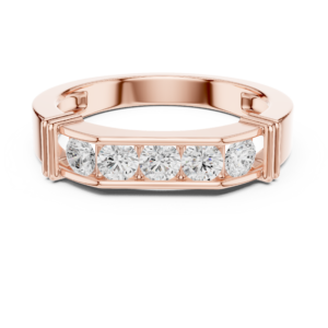 0.55 Cts Round Cut Lab Grown Diamond Men's Gold Ring GR-010