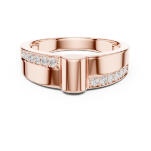 0.18 Cts Round Cut Lab Grown Diamond Men's Gold Ring GR-012