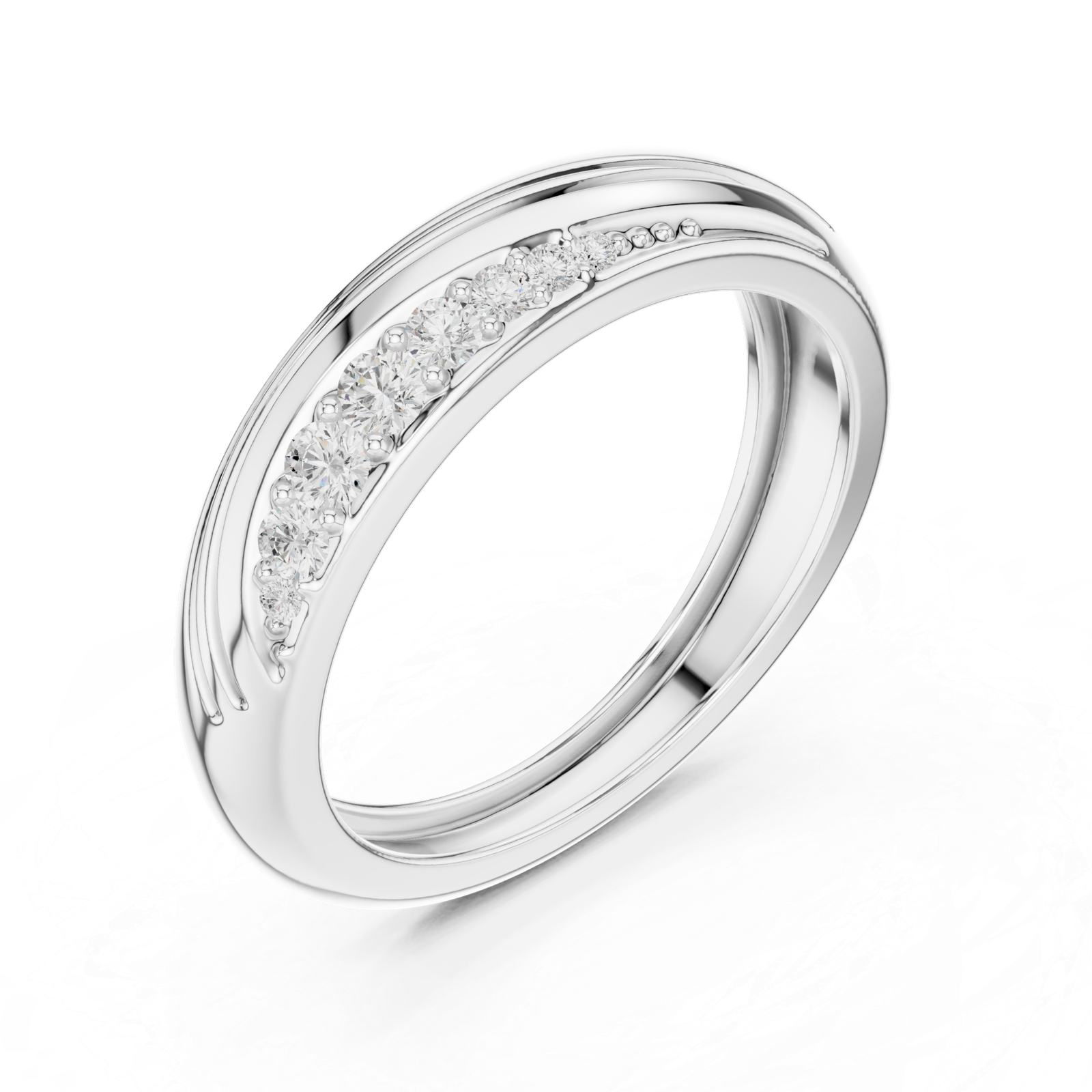 0.14 Cts Round Cut Certified Lab Grown Diamond Men's Ring GR-014